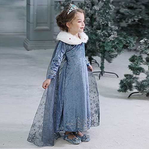  LOEL Princess Costume Fancy Dress Up Halloween Cosplay Winter Outfits with Cape