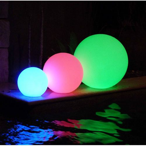  LOFTEK LED Light Ball : 12-inch RGB Colors Light Sphere with Remote Control, Cordless Floating Pool...
