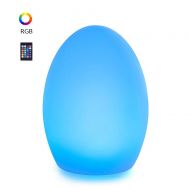 LOFTEK LED Night Light for Kids, Egg Shape Light with Remote Control, 16 Colors RGB and 4 Modes Home & Restaurant Decoration, Mood Lamp Gift for Friend, Rechargeable Battery and UL
