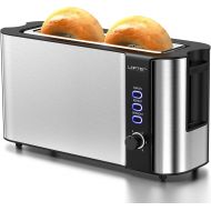 [아마존베스트]LOFTER Long Slot Toaster, 2 Slice Toaster Best Rated Prime with Warming Rack, 1.7 Extra Wide Slots Stainless Steel Bread Toasters, 6 Bread Shade Settings, Defrost/Reheat/Cancel Function,