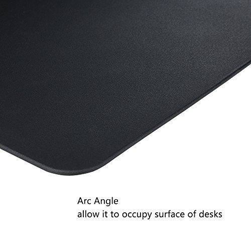  LOHOME Desk Pads Artificial Leather Laptop Mat with Fixation Lip, Perfect Desk Mate for Office and Home, Rectangular, Large, Black