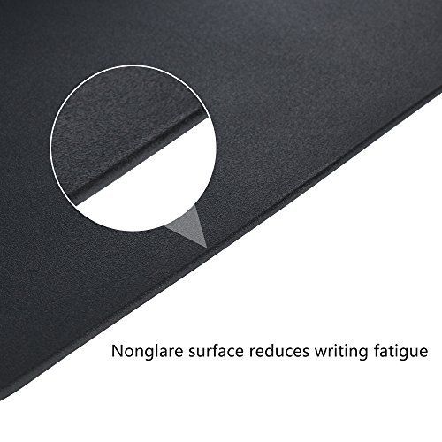  LOHOME Desk Pads Artificial Leather Laptop Mat with Fixation Lip, Perfect Desk Mate for Office and Home, Rectangular, Large, Black