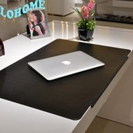 LOHOME? Desk Pad, 27.5 x 17.7 PVC Desk Pad & Protector Mouse Pad Ultra-Smooth Writing Pad Desk Mat for Desktops and Laptops (Black) by LOHOME