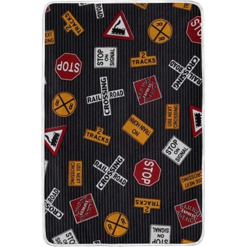  LOIGEIDQ Soft Throw Blanket Traffic Sign Blankets for Nap Couch Bed Kids Adults 60 x 90 inch