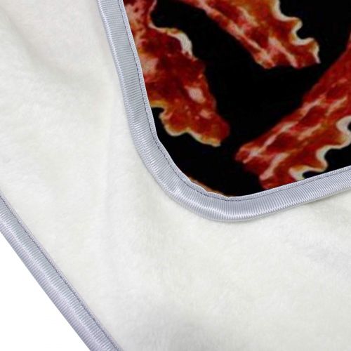  LOIGEIDQ Soft Throw Blanket Bacon Blankets for Nap Couch Bed Kids Adults 60 x 90 inch