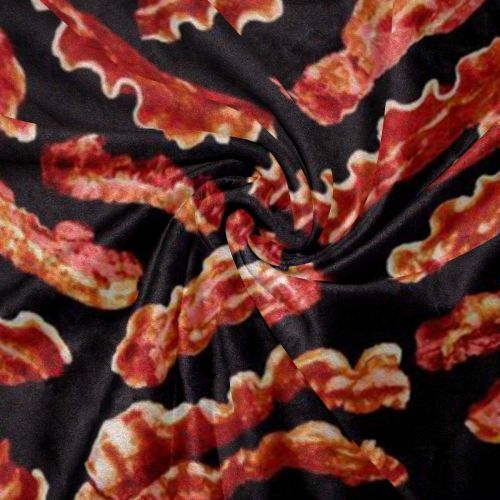  LOIGEIDQ Soft Throw Blanket Bacon Blankets for Nap Couch Bed Kids Adults 60 x 90 inch