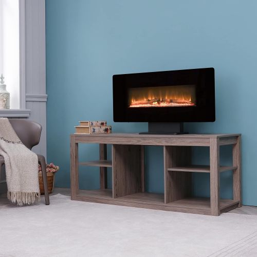  LOKATSE HOME 42 Electric Fireplace Wall Mounted FreeStanding Heater with Adjustable Flame & Remote Control, 1400W