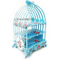 LolaSaturdays Birdcage 3 tier pastry cupcake stand (blue)