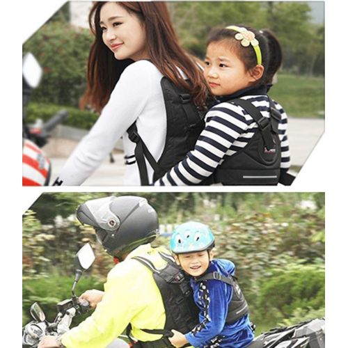  LOLBUY High Strength Childrens Motorcycle Safety Harness Can be Adjusted Up and Down,Black.