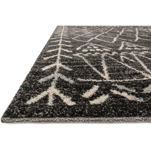  Loloi Rugs, Emory Collection - Black / Ivory Area Rug, 25 x 77