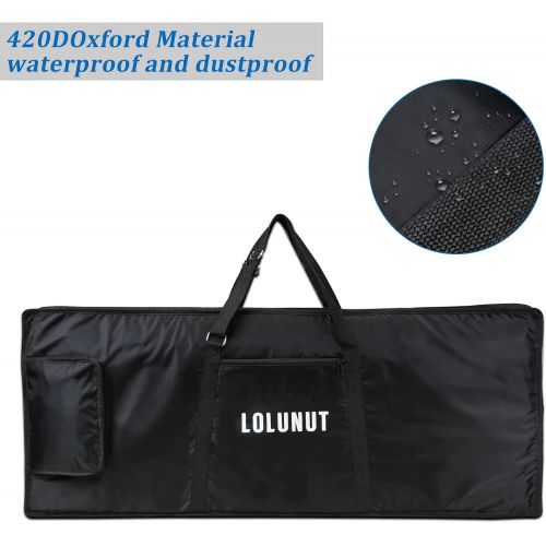  [아마존베스트]LOLUNUT 61 key keyboard bag with 10mm Cotton Padded Case Gig Bag thickened waterproof electronic piano cover case for electronic 40X16X6