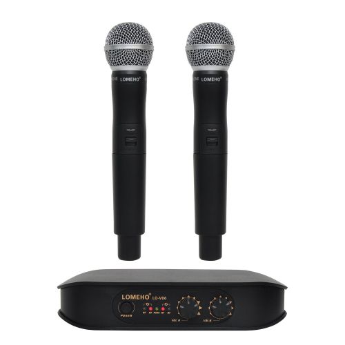  LOMEHO LO-V06 Dual Way Vhf Party Karaoke 2 Handheld Wireless Microphone