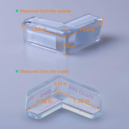  [아마존베스트]LOMILY-Corner Protector Baby Clear,Corner Guards for Baby,Table Corner Guards Bumpers,High Resistant Adhesive Gel,Protector for Furniture and Glass Sharp Corners,Keep Baby Safe.(12