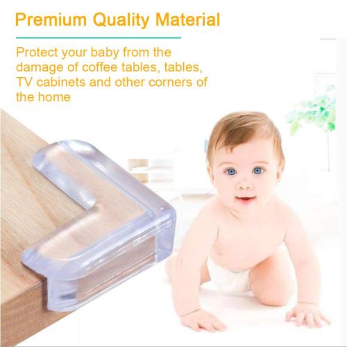  [아마존베스트]LOMILY-Corner Protector Baby Clear,Corner Guards for Baby,Table Corner Guards Bumpers,High Resistant Adhesive Gel,Protector for Furniture and Glass Sharp Corners,Keep Baby Safe.(12