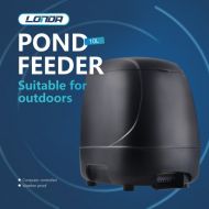 LONDAFISH Automatic Fish Feeder Timer High Capacity Pond Fish Feeder Siutable for Outdoor