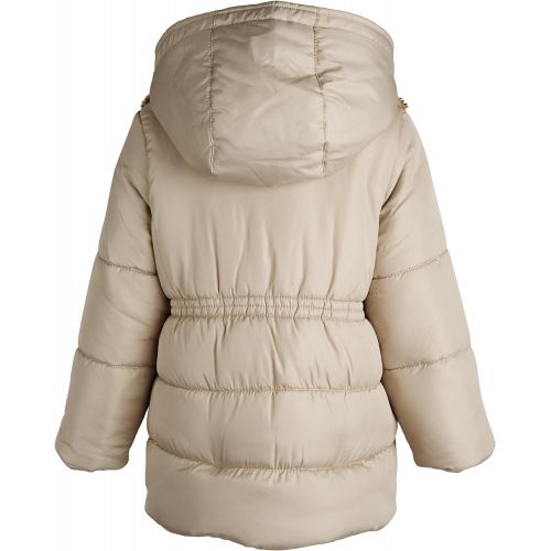  London+Fog London Fog Baby Girls Warm Winter Puffer Jacket with Silky Fleece Lined Hood