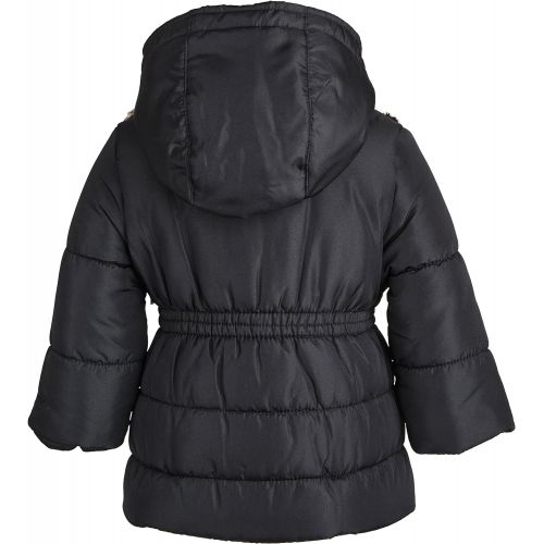  London+Fog London Fog Baby Girls Warm Winter Puffer Jacket with Silky Fleece Lined Hood