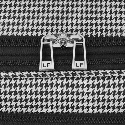  London Fog Cambridge II 15 8 Wheel Under Seat Bag, Black White Houndstooth