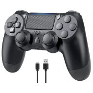 [아마존베스트]Ubrand Wireless Controller for PS4,Remote for Playstation 4 with Charging Cable, Game Controller Joystick with Dual Vibration/6-axis Gyro Sensor/Audio Function/1000mAh (Black)