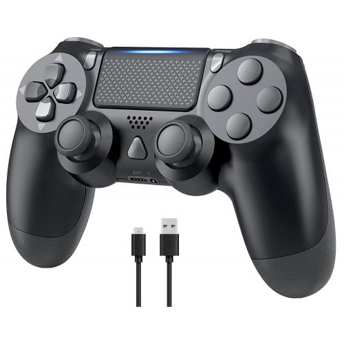  [아마존베스트]Ubrand Wireless Controller for PS4,Remote for Playstation 4 with Charging Cable, Game Controller Joystick with Dual Vibration/6-axis Gyro Sensor/Audio Function/1000mAh (Black)