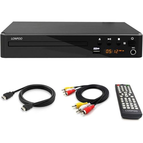  [아마존베스트]LP-099 Multi Region Code Zone Free PAL/NTSC HD DVD Player CD Player with HDMI & Remote & USB - Compact Design