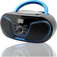 [아마존베스트]LONPOO Stereo CD Boombox Portable Bluetooth Digital Tuner FM Radio CD Player with USB Playback,Bluetooth-in,AUX Input and 3.5mm Earphone Output & Music Sound System