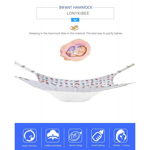  LONYKIBEE Baby Hammock for Nursery Beds Cribs Bedding Crescent Hammocks Blue Absolutely Safety Sleeping Baby Womb Hammocks