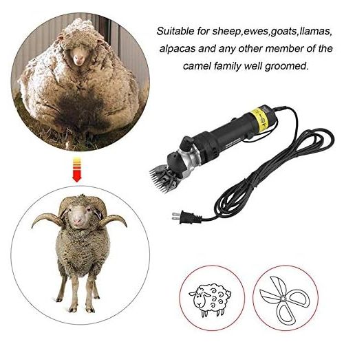  LOOkME-H 320W Electric Sheep Shearing Clipper Trimming Animal Hair Scissors Cutter Lamb Wool Cutting Machine 110V For Livestock (black)