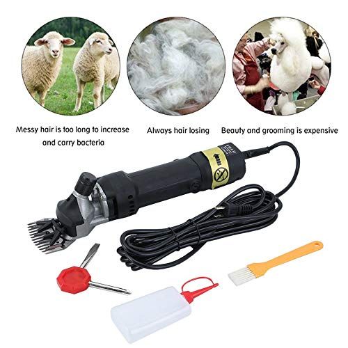  LOOkME-H 320W Electric Sheep Shearing Clipper Trimming Animal Hair Scissors Cutter Lamb Wool Cutting Machine 110V For Livestock (black)