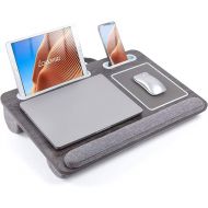 [아마존베스트]LORYERGO Laptop Lap Desk - Portable Laptop Desk Tray, Fits Up to 15.6 Inch Laptops with Wrist Rest & Built-in Mouse Pad, Lap Drawing & Writing Desk with Phone Tablet Holder