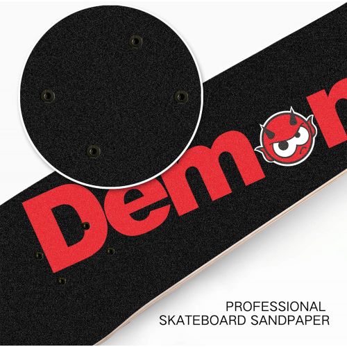  LOSENKA Skateboards for Beginners, Complete Skateboard 31 x 7.88, 7 Layer Canadian Maple Double Kick Concave Standard and Tricks Skateboards for Kids and Beginners