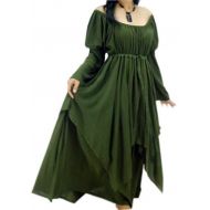 LOTUSTRADERS Lagenlook Peasant Renaissance Fair Long Sleeved Dress G922