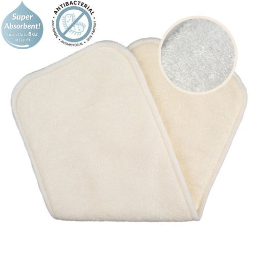  LOVEMY Baby Cloth Diaper Bamboo Inserts,12pcs 4layers Super Water Absorbent/Soft Bamboo Fabric