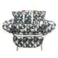 [아마존베스트]LOVENGO BABY Unisex-Babys 2-in-1 Shopping Cart Cover and High Chair Cover with Foldable Bag, Univeral Size,...