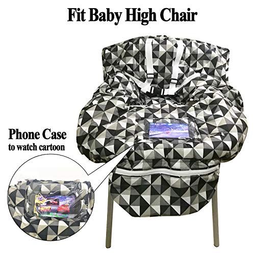  [아마존베스트]LOVENGO BABY Unisex-Babys 2-in-1 Shopping Cart Cover and High Chair Cover with Foldable Bag, Univeral Size,...