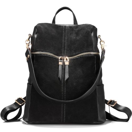  LOVEVOOK Backpack Shoulder Bag Purse Girls School Bag Casual Nubuck +Synthetic Leather Collage Style