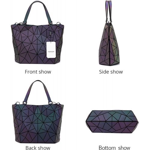  [아마존 핫딜]  [아마존핫딜]LOVEVOOK Geometric Luminous Purses and Handbags for Women Holographic Reflective Crossbody Bag Wallet