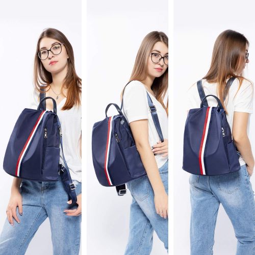  [아마존 핫딜]  [아마존핫딜]LOVEVOOK Damen Rucksack wasserdichte Daypack Schultaschen Diebstahlsicher Tagesrucksack Schultertaschen- Navy Blau