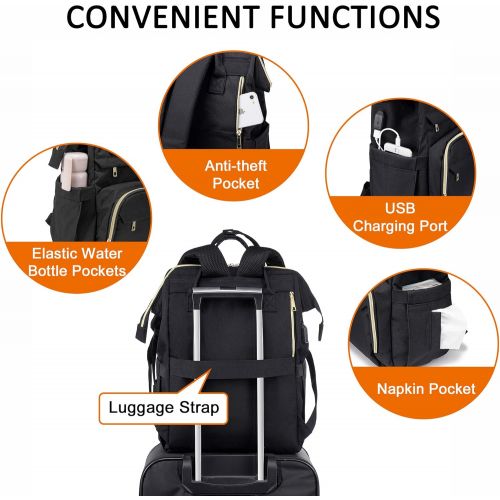  [아마존베스트]LOVEVOOK Laptop Backpack for Women Fashion Travel Bags Business Computer Purse Work Bag with USB Port