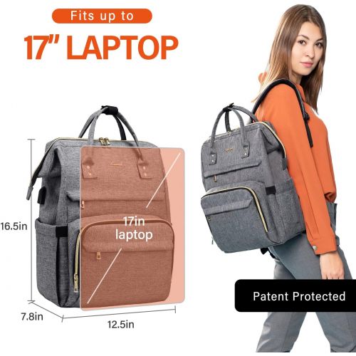  [아마존베스트]LOVEVOOK Laptop Backpack for Women Fashion Travel Bags Business Computer Purse Work Bag with USB Port