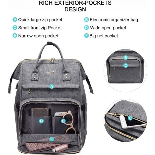  [아마존베스트]LOVEVOOK Laptop Backpack for Women Fashion Travel Bags Business Computer Purse Work Bag with USB Port