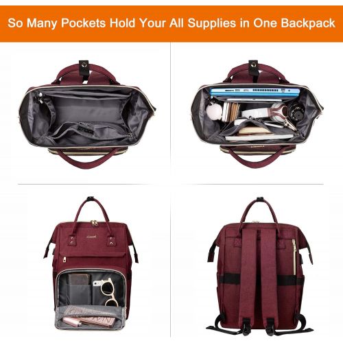  [아마존베스트]LOVEVOOK Laptop Backpack for Women Fashion Travel Bags Business Computer Purse Work Bag with USB Port