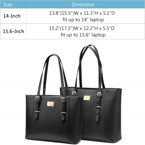  [아마존베스트]LOVEVOOK Laptop Bag for Women Large Office Handbags Briefcase Fits Up to 15.6 inch (Updated Version)-Black