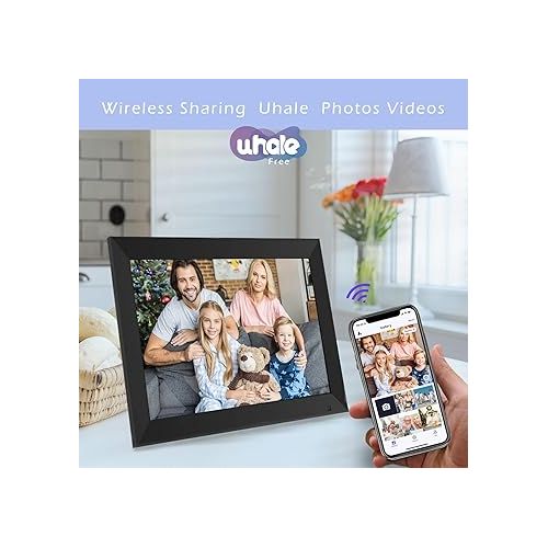  10.1 Inch Digital Photo Frame,Digital Picture Frame,IPS HD Display Touch Screen, Auto-Rotate and Wall Mountable,Built-in 32GB Storage, Send photos and videos remotely via Uhale APP