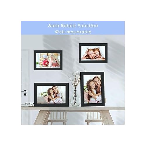  10.1 Inch Digital Photo Frame,Digital Picture Frame,IPS HD Display Touch Screen, Auto-Rotate and Wall Mountable,Built-in 32GB Storage, Send photos and videos remotely via Uhale APP