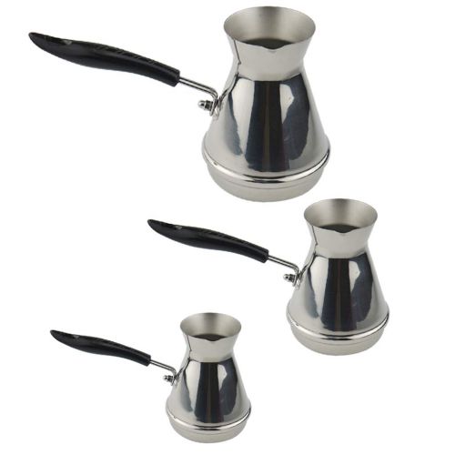  LOVIVER Tuerkische Topf Induktion Mokkakanne Kaffeetopf Kaffeekocher Edelstahl Kaffeekanne - 350ml