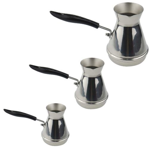  LOVIVER Tuerkische Topf Induktion Mokkakanne Kaffeetopf Kaffeekocher Edelstahl Kaffeekanne - 350ml