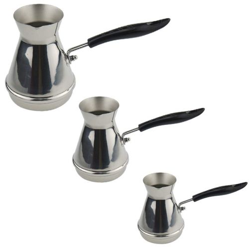  LOVIVER Tuerkische Topf Induktion Mokkakanne Kaffeetopf Kaffeekocher Edelstahl Kaffeekanne - 350ml