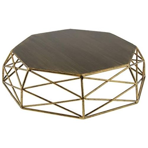  LOVIVER Geometric Shape Tray for Dessert Hollow Out Table Decorating Basket Cake Stands Vintage Style - Gold