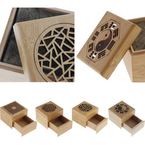  인센스스틱 LOVIVER Wood Incense Sticks Holder Coils Incense Burner Box for Yoga Srudio - Style 04 - Style 01